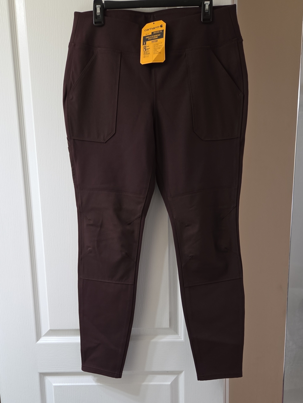 Carhartt Men’s Dark Brown Jogger-Style Work Pants